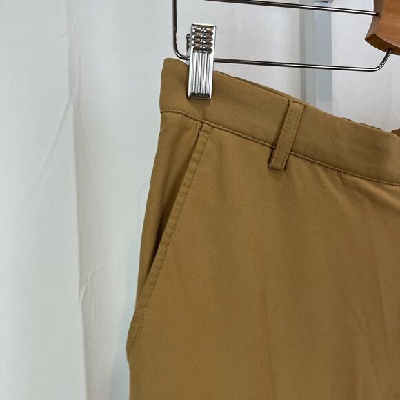 DUNNING Mens  30 x 32 Golf Pants Everbest Flat Front Zip Fly Stretch Tan Brown - Picture 6 of 11